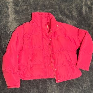 Bright Pink Puffer Jacket